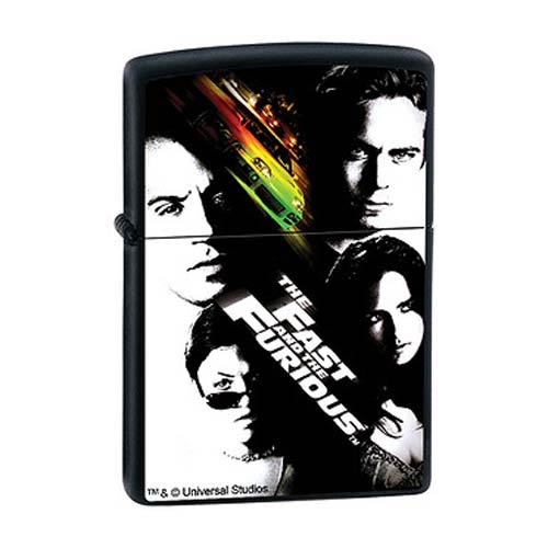 The Fast and the Furious Poster Black Matte Zippo Lighter
