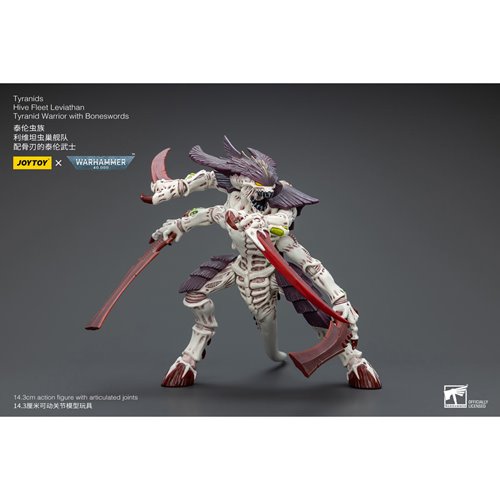 Joy Toy Warhammer 40,000 Tyranids Hive Fleet Leviathan Tyranid Warrior with Boneswords 1:18 Scale Ac
