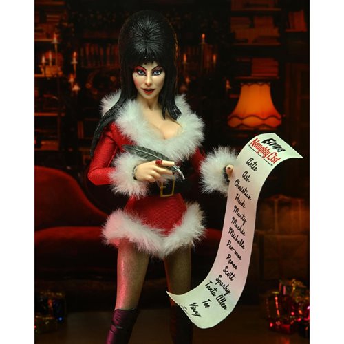 Elvira Very Scary Xmas Elvira 8-Inch Clothed Action Figure