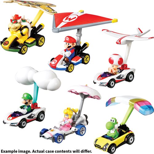 Mario Kart Hot Wheels Gliders Mix 1 2022 Vehicle Case of 8