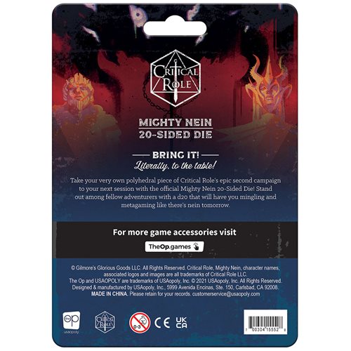 Critical Role Mighty Nein Oversized 20-Sided Premium Dice