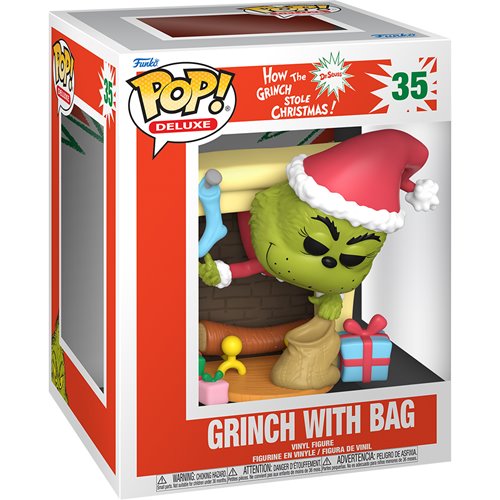 How the Grinch Stole Christmas Grinch with Bag Deluxe Funko Pop! Vinyl Figure