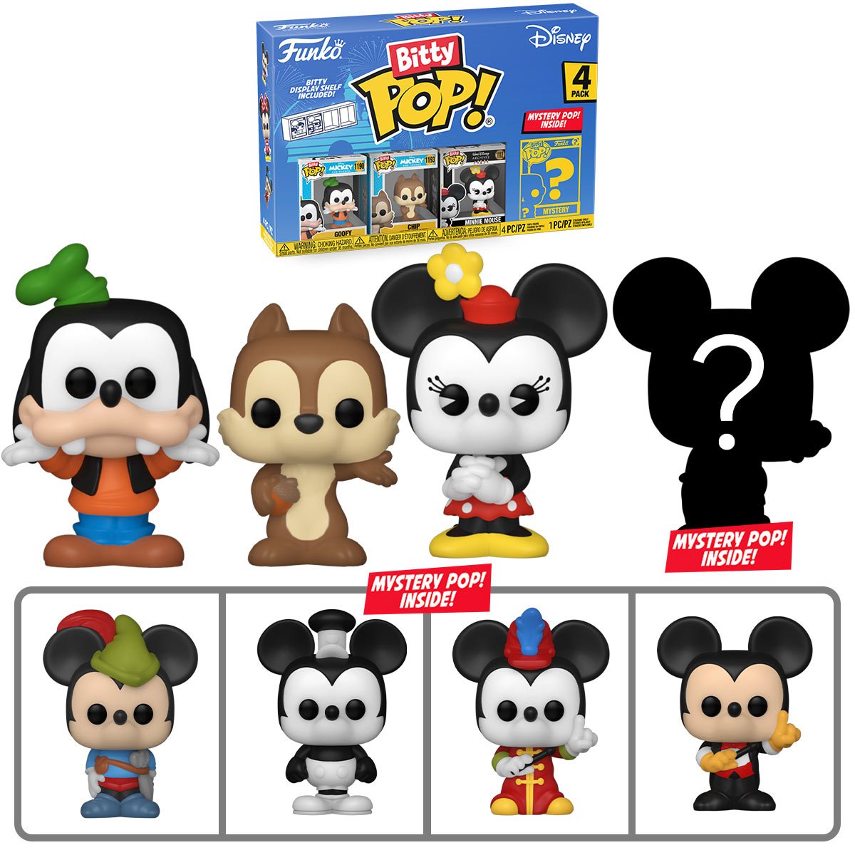 Funko - Bitty Pop! Disney - Goofy 4 Pack