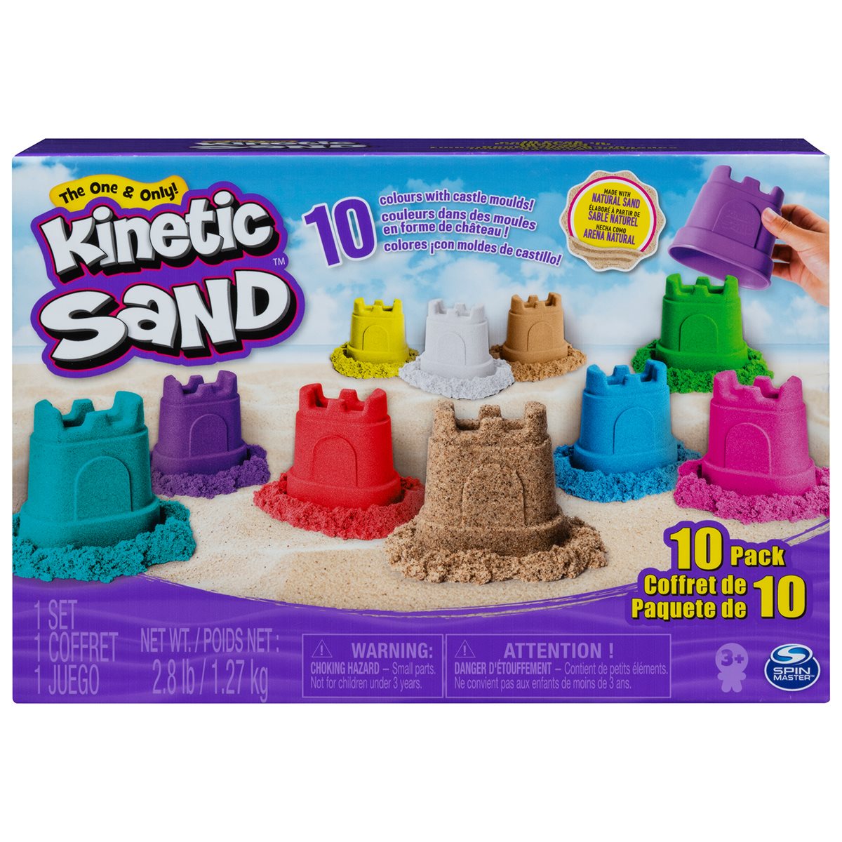 Kinetic Sand Mixed Colors Rainbow Castle Set of 4 Containers 