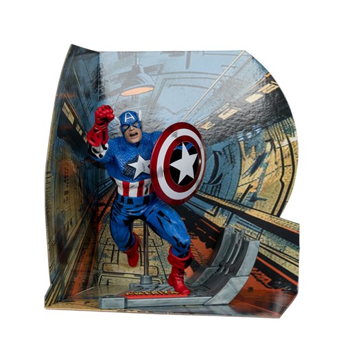 Marvel Wave 2 Captain America Captain America #100 1:10 Scale Posed Figure with Scene