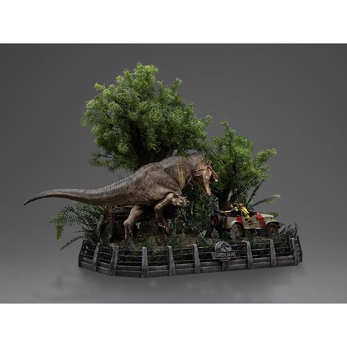 Jurassic Park T-Rex Chase 1:20 Demi Art Scale Limited Edition Statue
