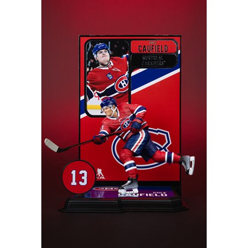NHL SportsPicks Montreal Canadiens Cole Caufield Alternate Jersey 7-Inch Posed Figure