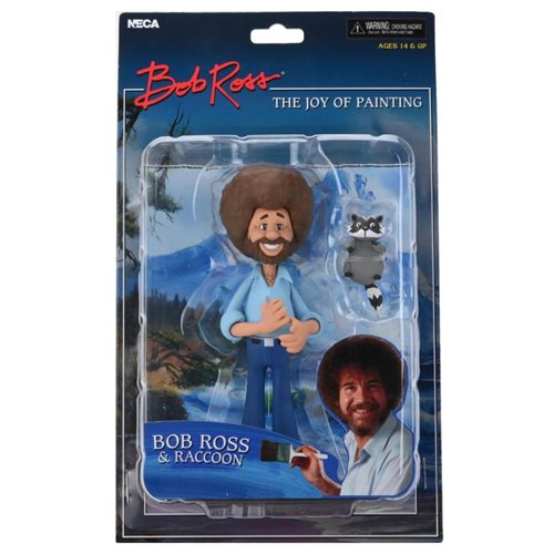 Bob Ross Bob with Raccoon Toony Classic 7-Inch Scale Action Figure