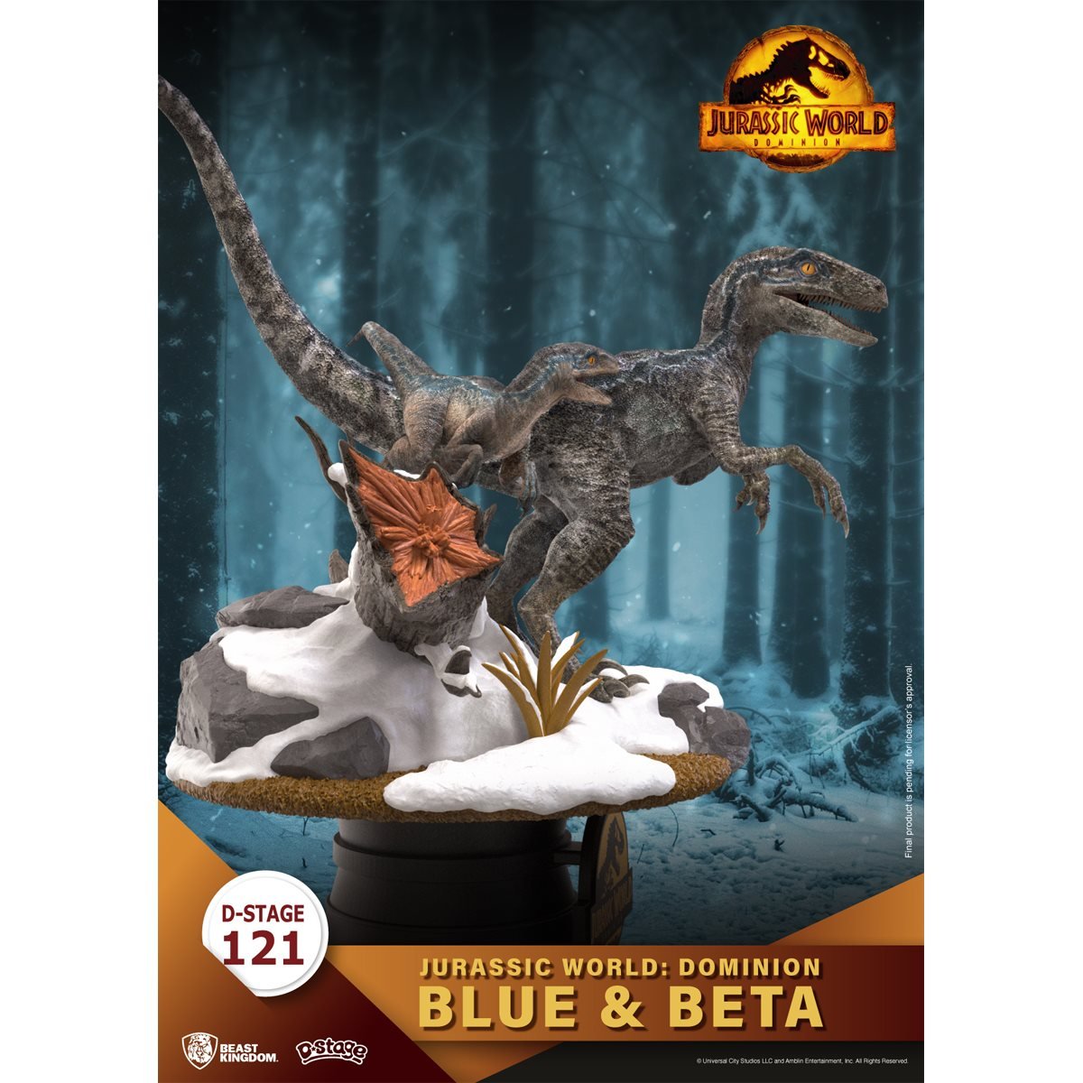 Jurassic World Figurine Toyllectible Treasure Velociraptor Blue