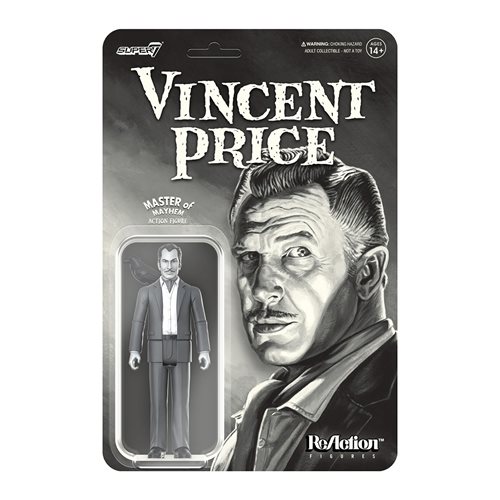 Vincent Price (Ascot, Grayscale) 3 3/4-Inch ReAction Figure
