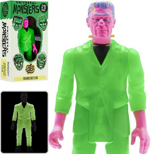 Universal Monsters Frankenstein's Monster Glow-In-The-Dark Costume Colors ReAction Figure