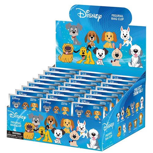 Disney Dogs 3D Foam Bag Clip Random 6-Pack