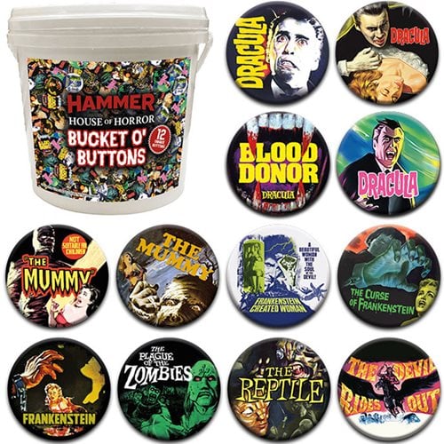 Hammer Horror House of Horror 144-Piece Bucket o' Buttons