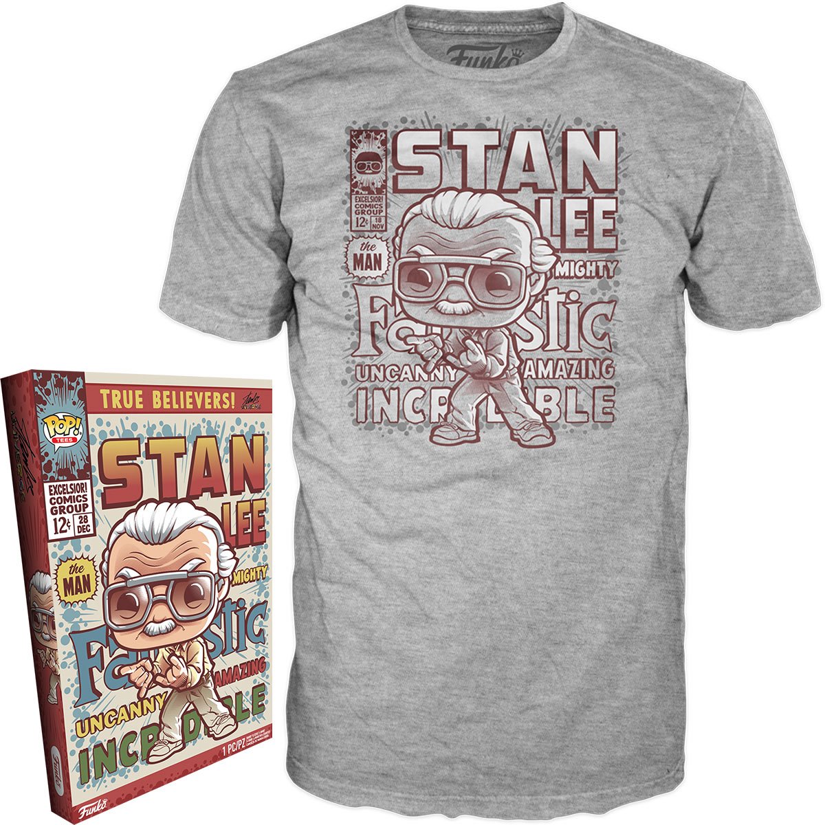 Marvel Stan Adult Pop! T-Shirt - Entertainment