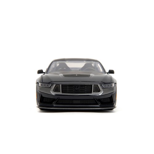 Bigtime Muscle 2024 Glossy Black Ford Mustang Dark Horse 1:24 Scale Die-Cast Metal Vehicle