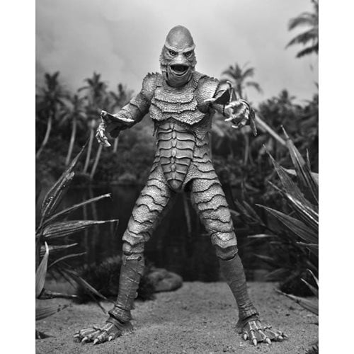 Universal Monsters Ultimate Creature from the Black Lagoon Black and White Version 7-Inch Action Fig