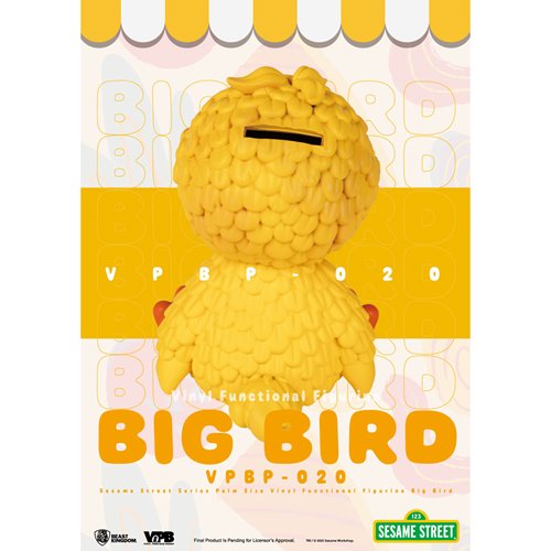 Sesame Street Series Big Bird VPBP-020 Palm Size Vinyl Functional Piggy Bank