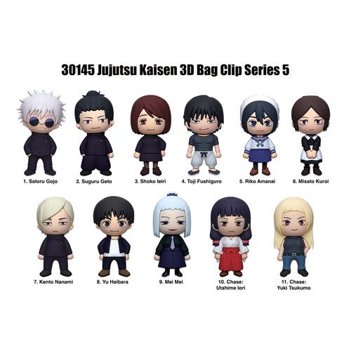 Jujutsu Kaisen Series 5 3D Foam Bag Clip Display Case of 24