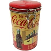 Coca-Cola Round Lock-Top Tin Canister