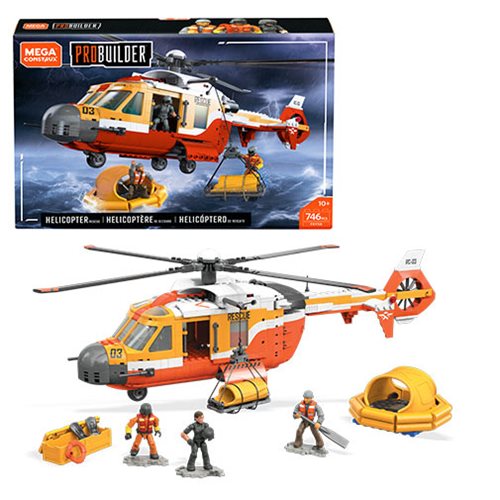 Mega Construx Probuilder Helicopter Rescue Coast Guard Bloks Playset Toy for Kid 
