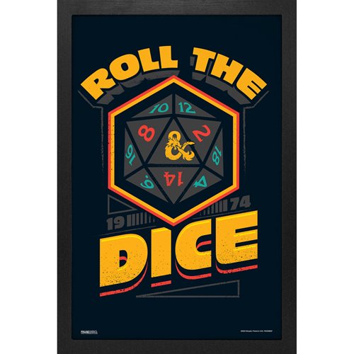 Dungeons & Dragons Roll the Dice Framed Art Print