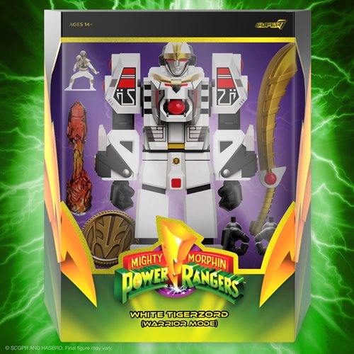 Power Rangers Ultimates White Tigerzord (Warrior Mode) 7-Inch Action Figure