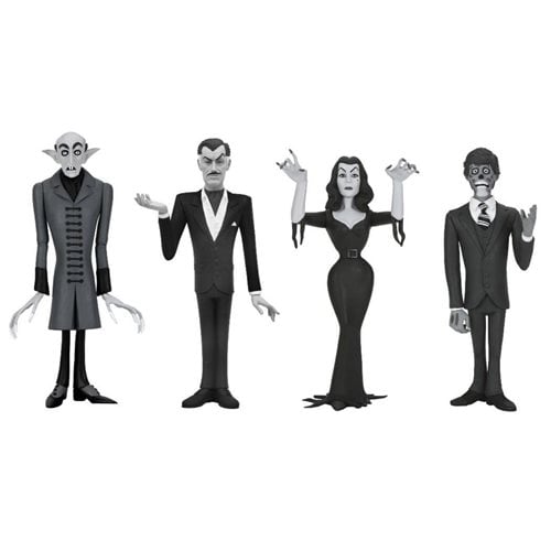 Toony Terrors Silver Screen Edition Assortment 6-Inch Scale Action Figure Set of 4