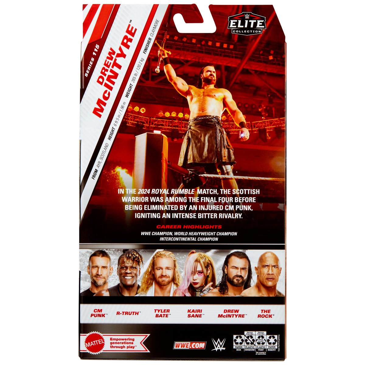 WWE Drew McIntyre Action Figure Posable Toy Collectible 6 in Series 122 Boys
