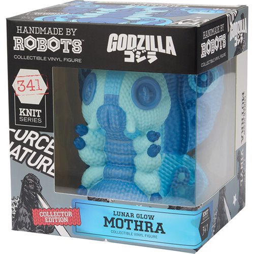 Godzilla Mothra #341 Lunar Glow-in-the-Dark Handmade By Robots Vinyl Figure