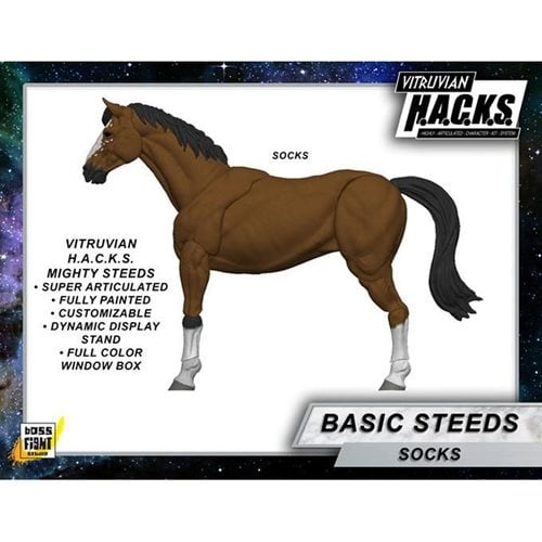 Vitruvian H.A.C.K.S. Mighty Steeds Socks Basic Brown Horse Action Figure