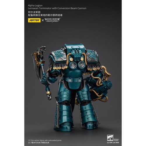 Joy Toy Warhammer The Horus Heresy Alpha Legion Lernaean Terminator with Conversion Beam Cannon 1:18