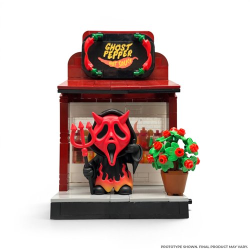 Ghost Face Mystery Flybricks Ghost Face in Different Places 3-Inch Mini-Figure and Building Set Case