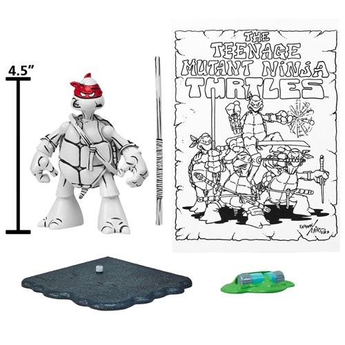 Teenage Mutant Ninja Turtles Donatello Black and White Original Sketch Action Figure - Previews Excl