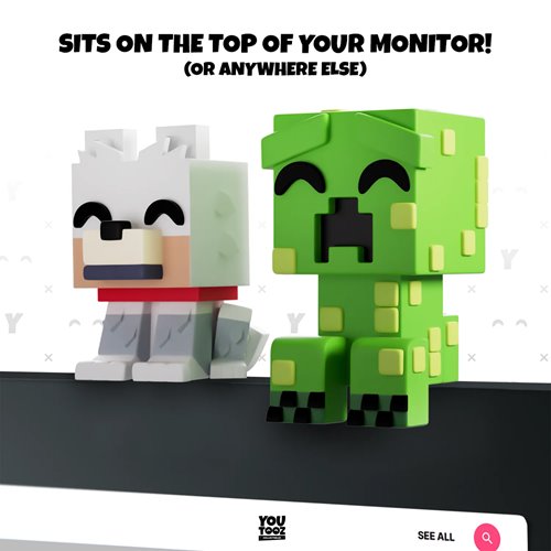 Minecraft Collection Wolf and Creeper Monitor Buddiez Vinyl Figure 2-Pack #16