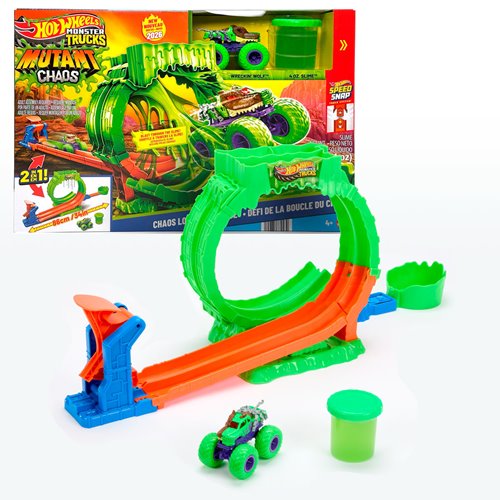 Hot Wheels Monster Trucks Mutant Chaos Slime Challenge Playset