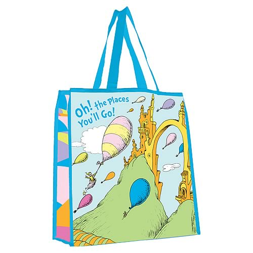 DR SEUSS 17773 REUSABLE SHOPPING TOTE / GIFT BAG OH THE PLACES YOU'LL GO 