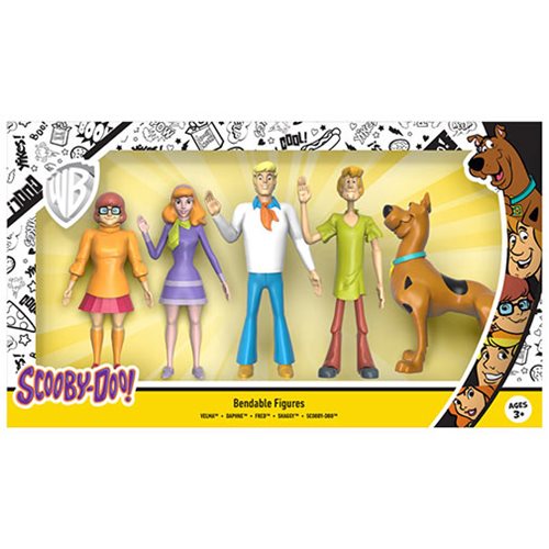 Scooby-Doo 5 Piece Set Bendable Action Figures, Not Mint