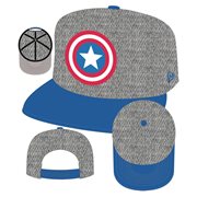 Captain America Shield Heather Action Snapback Hat