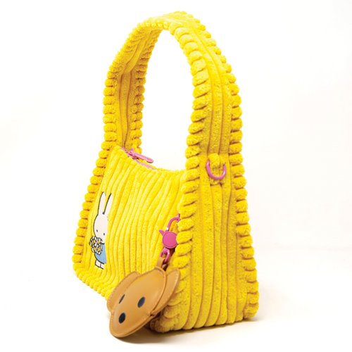 Miffy Corduroy Bagette Crossbody Bag with Bag Charm