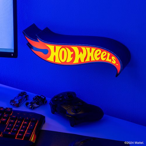 Hot Wheels Shaped Yellow Logo Light