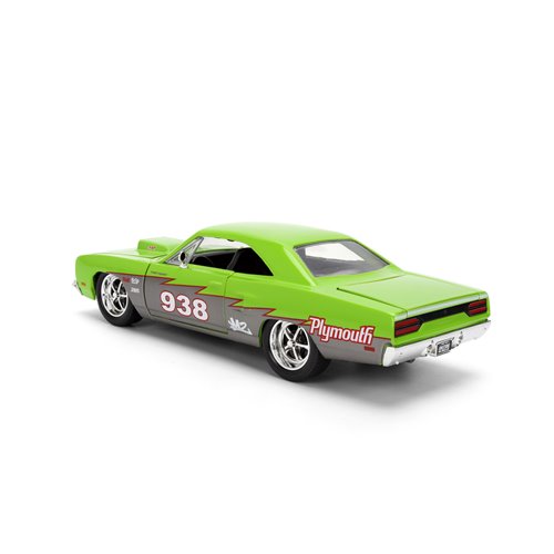 Bigtime Muscle 1970 Plymouth Road Runner Glossy Green 1:24 Scale Die-Cast Metal Vehicle