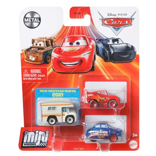 Disney Pixar Cars Mini Racers 3-Pack Mix 2 Case of 6