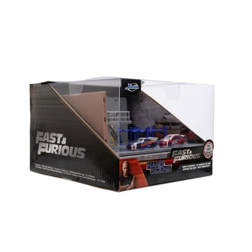 Fast and the Furious Han's Garage Nano Hollywood Rides Nano Scene Diorama with Vehicles