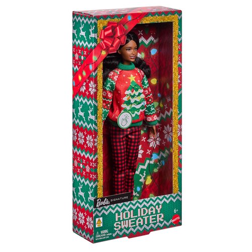 Barbie Ugly Sweater Doll with Brown Hair