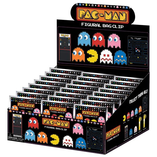 Pac-Man 3D Foam Bag Clip Random 6-Pack