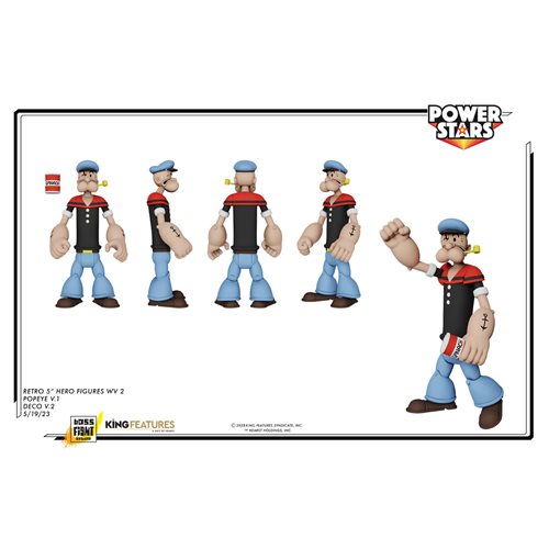 Popeye Power Stars Popeye Retro 5-Inch Action Figure