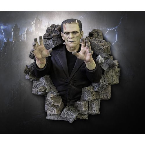 Frankenstein 1:1 Scale Life-Size Wall Sculpture Mount