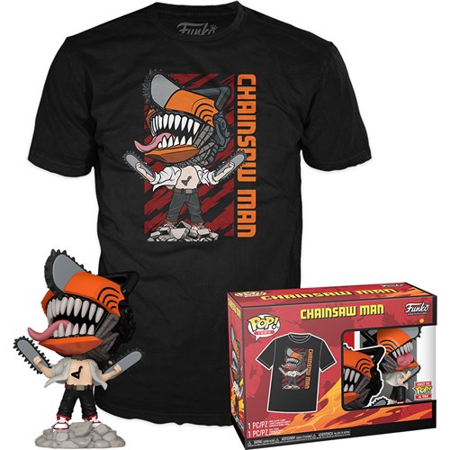 Chainsaw Man Funko Pop! Vinyl Figure #1804 and Adult Pop! T-Shirt 2-Pack