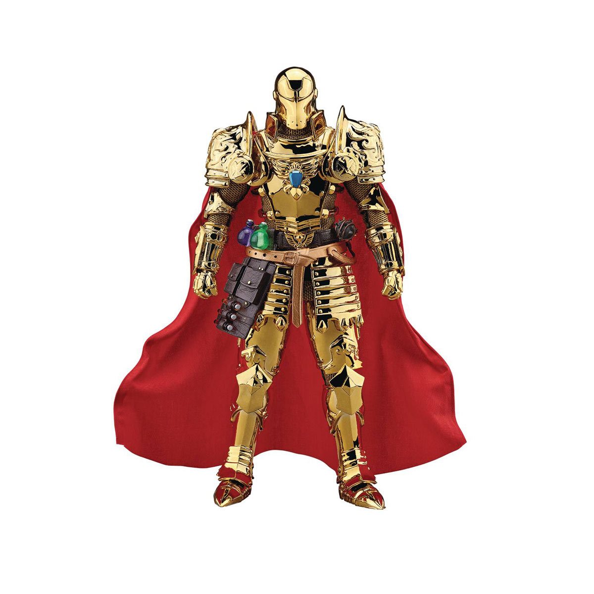 Create a detailed and dynamic image of Iron Man's black and gold suit