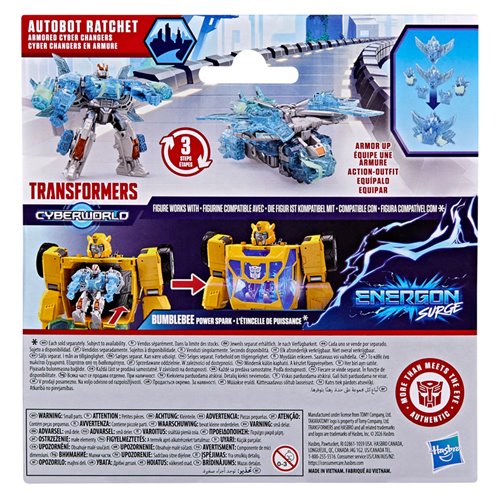 Transformers Cyberworld Autobot Ratchet Armored Cyber Changers Energon Surge Action Figure